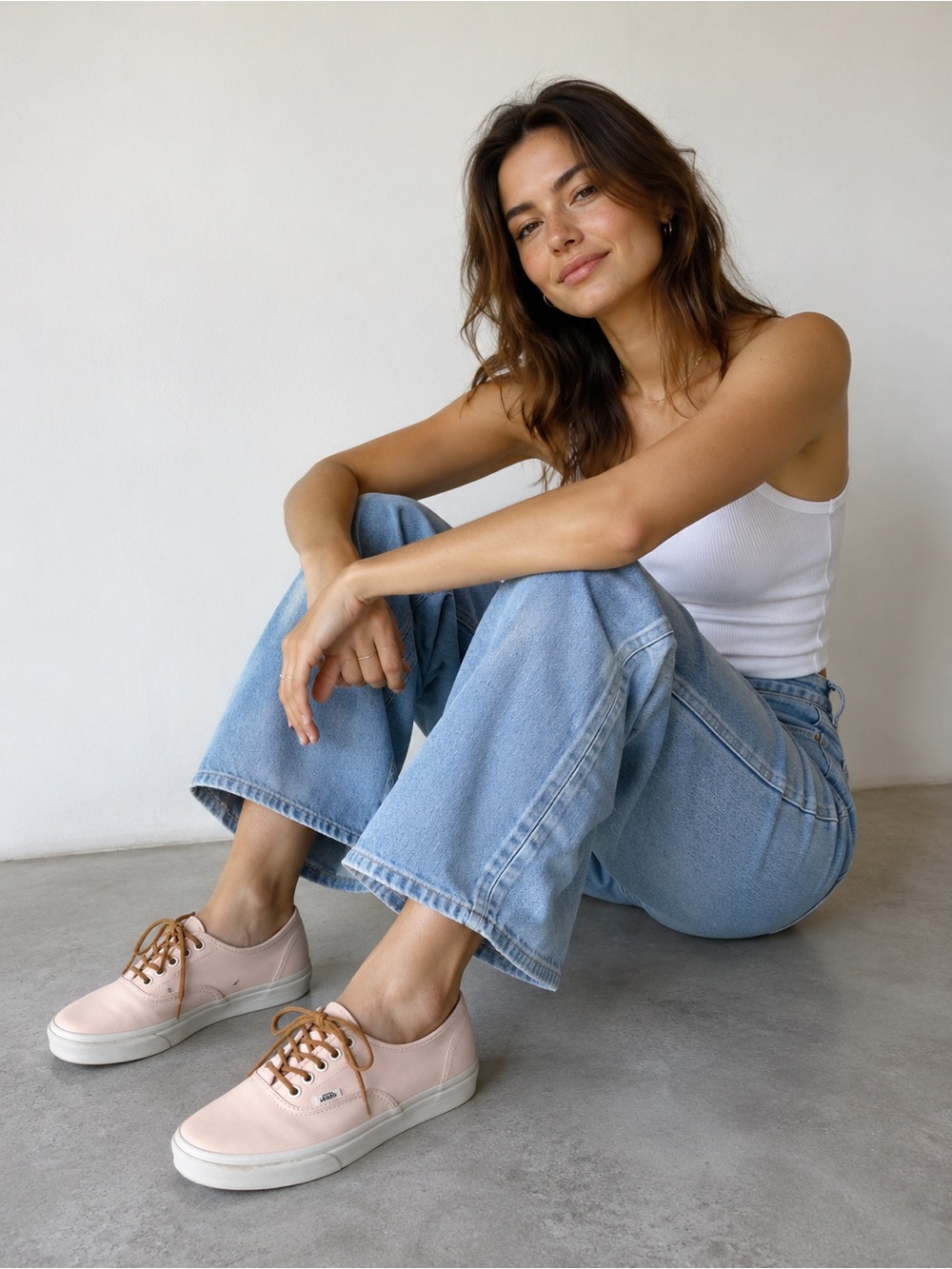 Vans Authentic Light Pink Canvas Sneakers Women’s 7.5 Mens 6